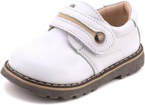 img 4 attached to Femizee Toddler Leather Comfort Loafers for Boys - Stylish Shoes