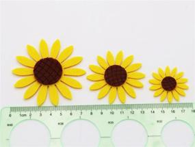 img 2 attached to 🌻 60 pcs Felt Sunflower Applique Patches - SOOKOO, 3 Sizes - Perfect for Scrapbooking, DIY Crafts, Clothing, Handcrafts, and Decorations