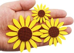 img 1 attached to 🌻 60 pcs Felt Sunflower Applique Patches - SOOKOO, 3 Sizes - Perfect for Scrapbooking, DIY Crafts, Clothing, Handcrafts, and Decorations