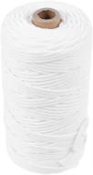 🧵 heallily 100m 3mm macrame cord: versatile twisted cotton rope for wall hangings, plant hangers, and crafts – white logo