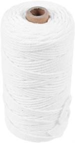 img 4 attached to 🧵 HEALLILY 100M 3mm Macrame Cord: Versatile Twisted Cotton Rope for Wall Hangings, Plant Hangers, and Crafts – White