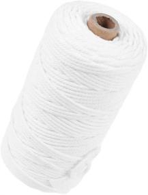 img 2 attached to 🧵 HEALLILY 100M 3mm Macrame Cord: Versatile Twisted Cotton Rope for Wall Hangings, Plant Hangers, and Crafts – White