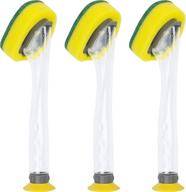 spogears dish wand set of 3 - heavy duty dish scrubber sponge with handle, suction cup, and 3 refill replacement heads - ideal for kitchen sink cleaning logo