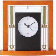 🕰️ bulova b7756 willits frank lloyd wright table clock: exquisite light cherry finish logo