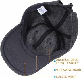 img 1 attached to 🧢 GADIEMKENSD Adjustable Size Warm Wool Baseball Caps - Enhanced for SEO