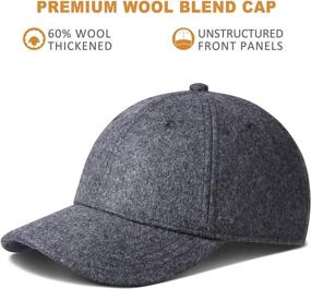 img 3 attached to 🧢 GADIEMKENSD Adjustable Size Warm Wool Baseball Caps - Enhanced for SEO