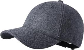 img 4 attached to 🧢 GADIEMKENSD Adjustable Size Warm Wool Baseball Caps - Enhanced for SEO