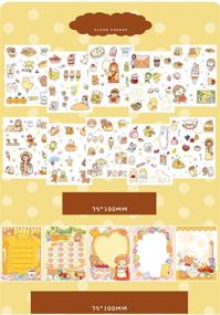 img 1 attached to 🍉 Kawaii Washi Masking Tape Sticker Memo Pad Set: Cute Fruit Food DIY Decorative Label for Scrapbooking Planner Diary Album Stationery - 10 Rolls Tapes, 10 Sheets Stickers, 30 Sheets Memo Pad