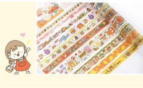 img 2 attached to 🍉 Kawaii Washi Masking Tape Sticker Memo Pad Set: Cute Fruit Food DIY Decorative Label for Scrapbooking Planner Diary Album Stationery - 10 Rolls Tapes, 10 Sheets Stickers, 30 Sheets Memo Pad