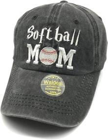 img 3 attached to Waldeal Embroidered Softball Distressed Adjustable