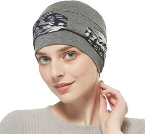 img 4 attached to 🎩 Bamboo Double Layered Comfort Beanie: Ideal Hats for Cancer & Chemo Patients, Women