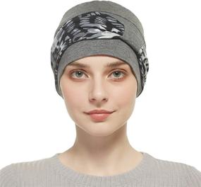 img 2 attached to 🎩 Bamboo Double Layered Comfort Beanie: Ideal Hats for Cancer & Chemo Patients, Women