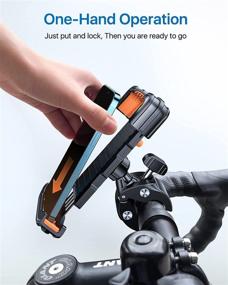 img 2 attached to 🚲 Andobil Bike Phone Mount - Полная защита и сверхстабильный мотоциклетный держатель для телефонов, универсальное крепление для телефона на велосипедном руле, совместимо с iPhone 13, 13 Pro Max, 12, 11, X, Galaxy S21, Note20 и другими.