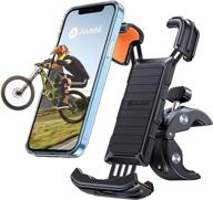 🚲 andobil bike phone mount - полная защита и сверхстабильный мотоциклетный держатель для телефонов, универсальное крепление для телефона на велосипедном руле, совместимо с iphone 13, 13 pro max, 12, 11, x, galaxy s21, note20 и другими. логотип