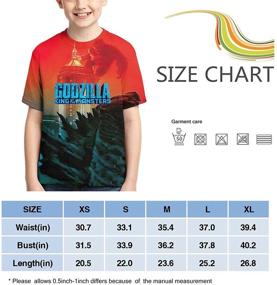 img 1 attached to Godzilla Dinosaur Monsters Printed Black GK5 M Boys' Clothing and Tops, Tees & Shirts