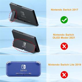 img 3 attached to 🎮 FINTIE Silicone Case for Nintendo Switch - Soft [Anti-Slip] [Shock Proof] Cover with Ergonomic Grip Design, Drop Protection Grip Case (Blue)