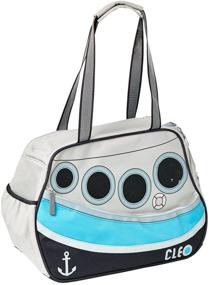 img 3 attached to 🐾 Travel in Style with Cleo By Teafco Petoboat Airline Approved Pet Carrier - Ocean Blue/Gray (19" Medium)