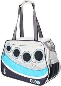 img 4 attached to 🐾 Travel in Style with Cleo By Teafco Petoboat Airline Approved Pet Carrier - Ocean Blue/Gray (19" Medium)