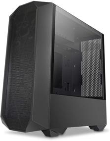 img 4 attached to 💻 Segotep Typhoon ATX Mid Tower Gaming Case: Вертикальное крепление графической карты, порты USB 3.0, закаленное стекло, улучшенное управление кабелями и воздушным потоком, черный.