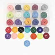 🌈 resin buttons for sewing crafts and scrapbooking - 22.5mm - multicolor buttons for children's diy projects - 15 vibrant shades - pack of 105 pcs with box (7 pcs per color) by leekayer logo