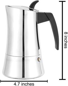 img 1 attached to ☕ Нержавеющая стальная индукционная кофеварка Мокка-пот - Cuisinox Capri 9 Cup Эспрессо кофеварка