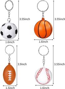 img 3 attached to Keychains Carnival Football Baseball Basketball