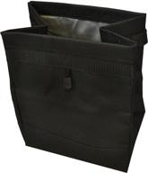🗑️ maxsa 21520 waterproof seatback trash can: secure velcro closure, stylish black design logo