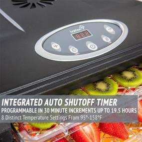 img 2 attached to 🍽️ Ivation 9 Tray Countertop Digital Food Dehydrator: Efficient 600w Drying Machine with Preset Temperature Settings, Timer, and Even Heat Circulation - Perfect for Beef Jerky, Fruits, Vegetables & Nuts!