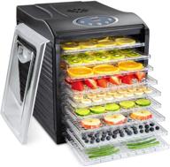 🍽️ ivation 9 tray countertop digital food dehydrator: efficient 600w drying machine with preset temperature settings, timer, and even heat circulation - perfect for beef jerky, fruits, vegetables & nuts! logo