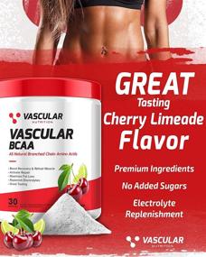 img 1 attached to Vascular Nutrition BCAA Powder: Cherry Limeade Flavor for Muscle Support & Recovery