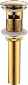 img 4 attached to 💧 Gold Vanity Vessel Sink Drain with Overflow, Angle Simple Brass Pop Up Stopper, Lavatory Drain Assembly for Bathroom Sink