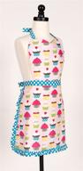 🧁 kaf home cupcake hostess child's extra long ties – adjustable bib apron for kitchen & gardening – machine washable logo