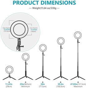 img 3 attached to Enhance your Zoom Calls, YouTube Videos, and Live Streams with the Neewer Video Conference Lighting Kit: 2-Pack 6-inch Dimmable LED Ring Light with Tripod Stand & Color Filter