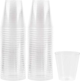 img 4 attached to PlasticPro 2 oz Shot Glasses - Clear Disposable Hard Plastic Shot Cups - Ideal for Whiskey, Jello Shots, Tasting, Sauce, Dips, Samples - Pack of 50