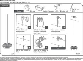 img 2 attached to 🌪️ Кресло Cyclone от компании Swing Set Stuff Inc. с веревкой, синее: захватывающее и прочное дополнение для качелей.