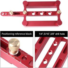 img 2 attached to 🔴 JoyTube Self Centering Dowelling Jig: Accurate Imperial Dowel Joinery for Woodworking Enthusiasts - Cabinet Hardware Jig (Red)