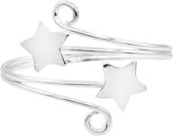 🌟 aeravida shooting stars wrap swirl: sterling silver toe ring or pinky ring - stylish and versatile jewelry accessory logo