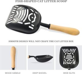 img 2 attached to 🐾 SAVFOX Jumbo Cat Litter Scoop: Solid Aluminum Alloy Shovel with Ergonomic Handle - Non Stick Sifter for Multi-Cats & Kitten Pooper Lifting