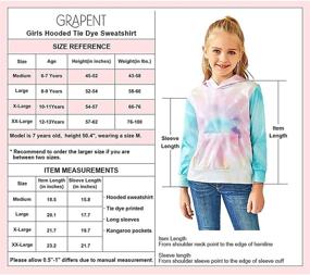 img 1 attached to GRAPENT Girls Tie Dye Print Active Hoodie Long Sleeve Sweatshirts Pullover Tops, Ages 4-13 Years