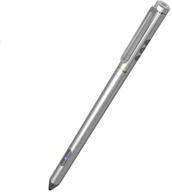 hiyo stylus pens | compatible with surface pro, go, book, laptop, studio pen | 4096 pressure sensitivity | touch screen pen with aaaa batteries and 4 replacement tips | up to 500hrs continuous use (light gray) logo