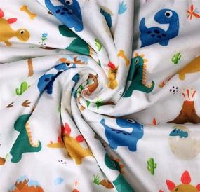 img 1 attached to Soft Plush Minky Baby Blanket with Dotted Backing - Ideal Shower Gift for Newborns, Boys and Girls (Green Dinosaur, 30 X 40 inches)