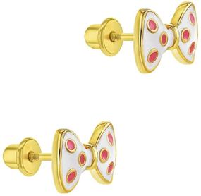 img 3 attached to Plated Dotted Enamel Earrings Toddler