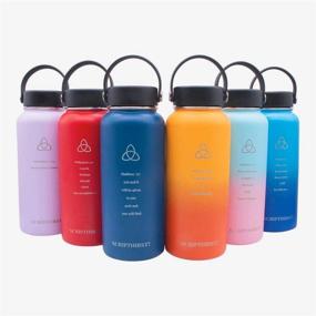 img 3 attached to 🥤 SCRIPTHIRST Stainless Steel Water Bottle Canteen: 3 Lids, 2 Straws, Christian Scriptures - Double Wall Vacuum Flask for Outdoor Activities