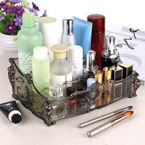 img 3 attached to Hipiwe 3-Slot Acrylic Makeup Organizers: Stylish Cosmetic Storage Rack Holder for Dresser and Bathroom