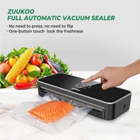 img 3 attached to 🔒 ZUUKOO Vacuum Sealer Machine - Automatic Food Saver for Dry & Moist Foods, with Manual & Seal Modes, One-Touch Operation, High Suction Air Sealing System, Includes 10 Bags - Ideal for Food Preservation