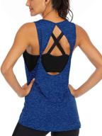 🏋️ ictive women's sleeveless yoga tank tops: open back, breathable summer running, fitness, & muscle tank logo