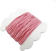 linpeng pink elastic cord for beading, jewelry & scrapbook making - 1.5mm x 5yds, 2 cards pack - versatile gift wrapping essential logo