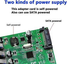 img 2 attached to 🔌 SINLOON PCI-E к USB 3.0 4-портовая расширительная карта - самопитание, супер-скорость 5 Гбит/с, зеленый