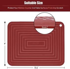 img 2 attached to 🍽️ Silicone Tablemats Coasters: Flexible, Dishwasher-Safe Kitchen Accessories