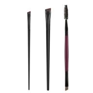 🖌️ 3 pcs angled eyebrow eyeliner brush set - perfect slanted brushes for brow grooming, mascara & eye makeup tools logo